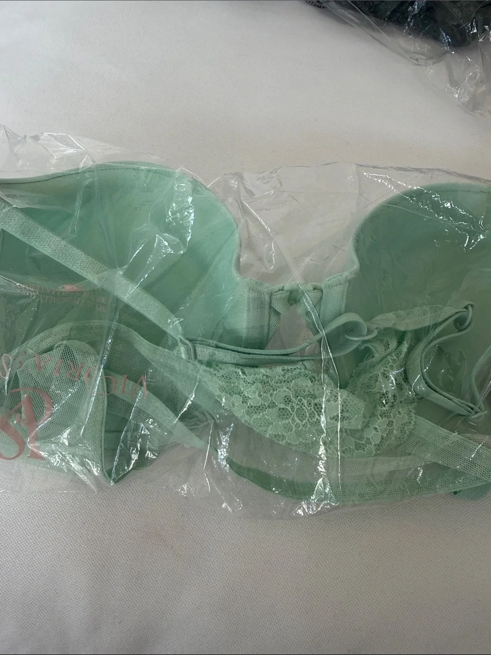 NWT Victoria's Secret Front Close Sexy Tee Smooth Lacie Push-Up Bra Green 36B